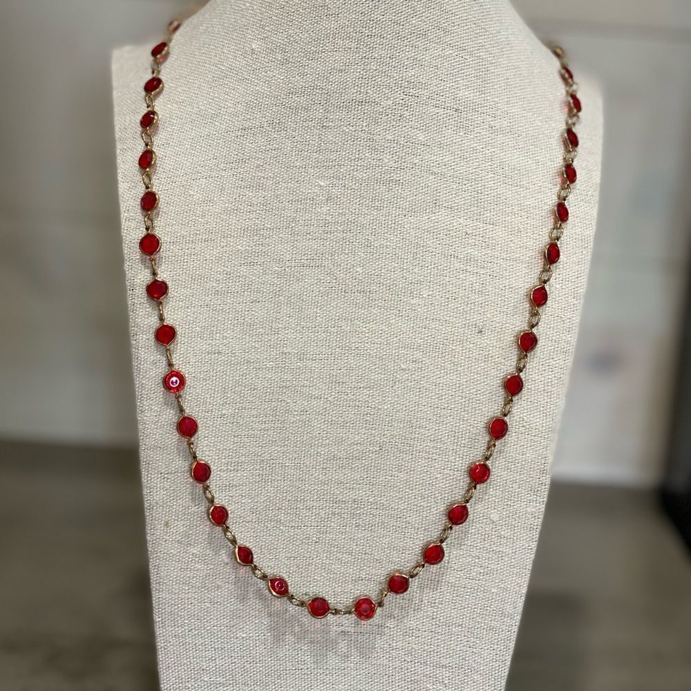 Red rhinestone chain